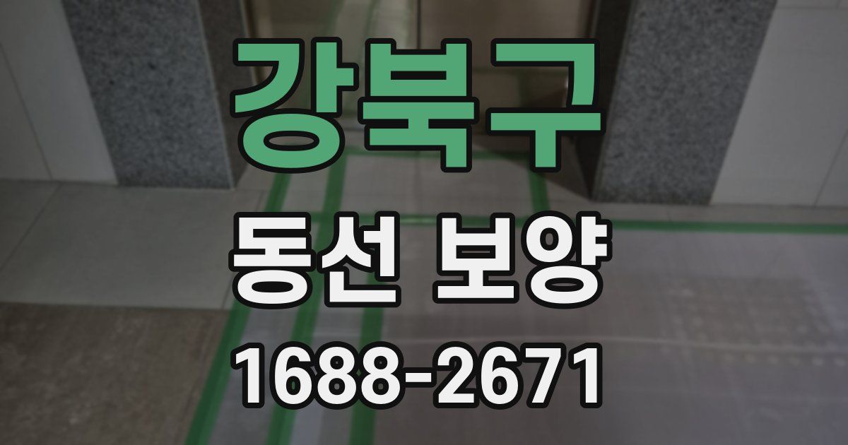 강북구 동선 보양