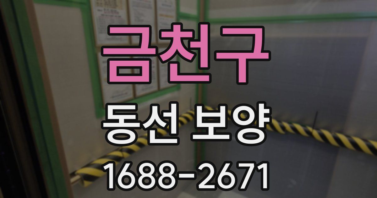 금천구 동선 보양