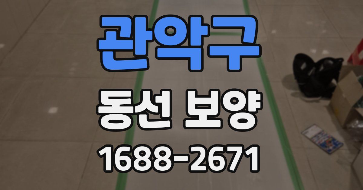 관악구 동선 보양