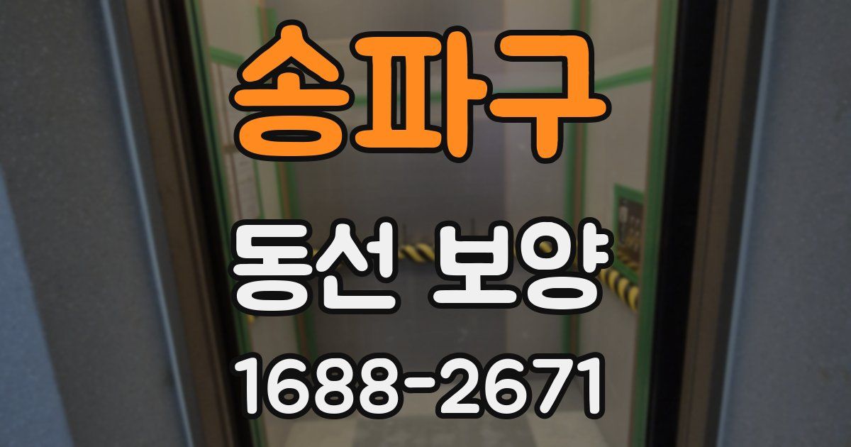 송파구 동선 보양