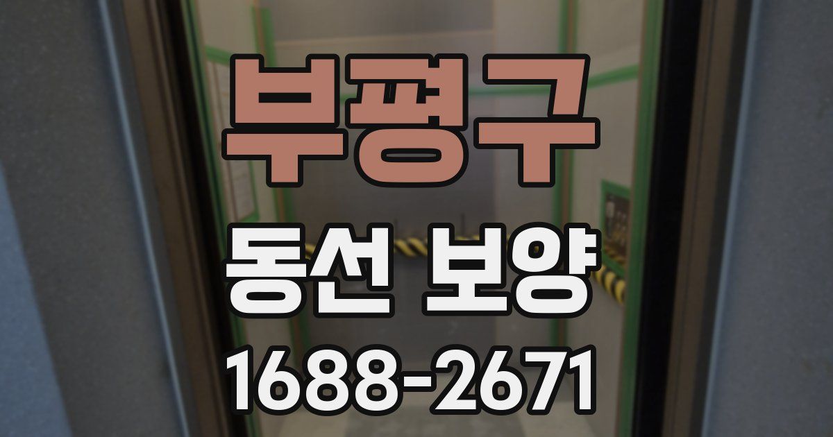 부평구 동선 보양