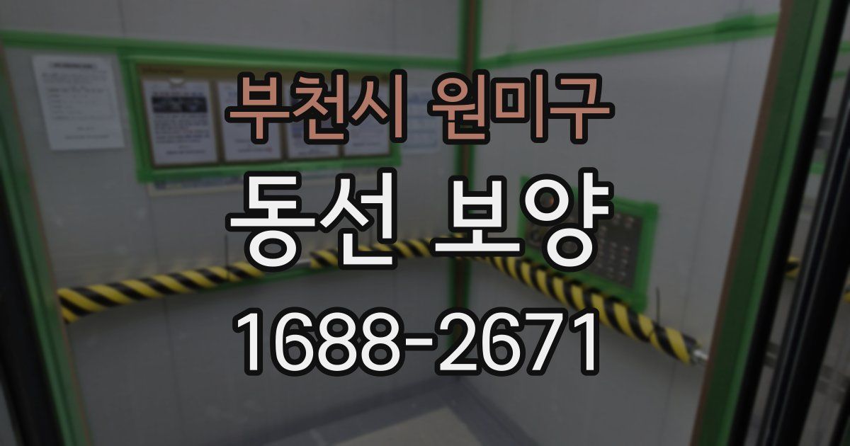 부천시 원미구 동선 보양