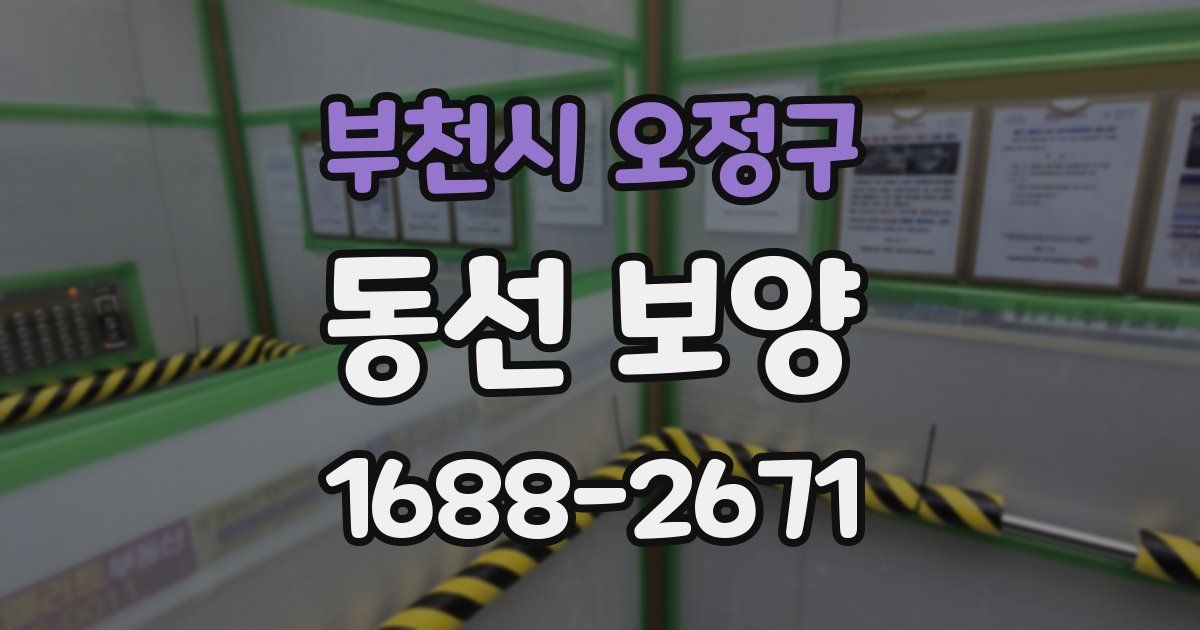 부천시 오정구 동선 보양