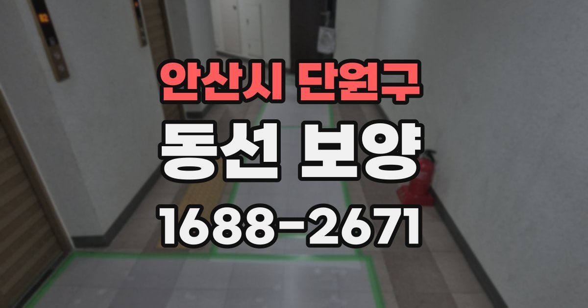 안산시 단원구 동선 보양