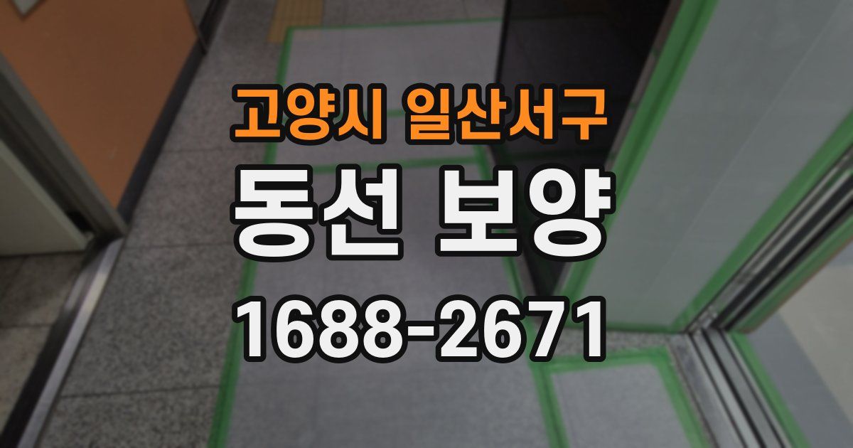 고양시 일산서구 동선 보양