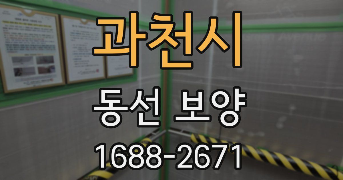 과천시 동선 보양