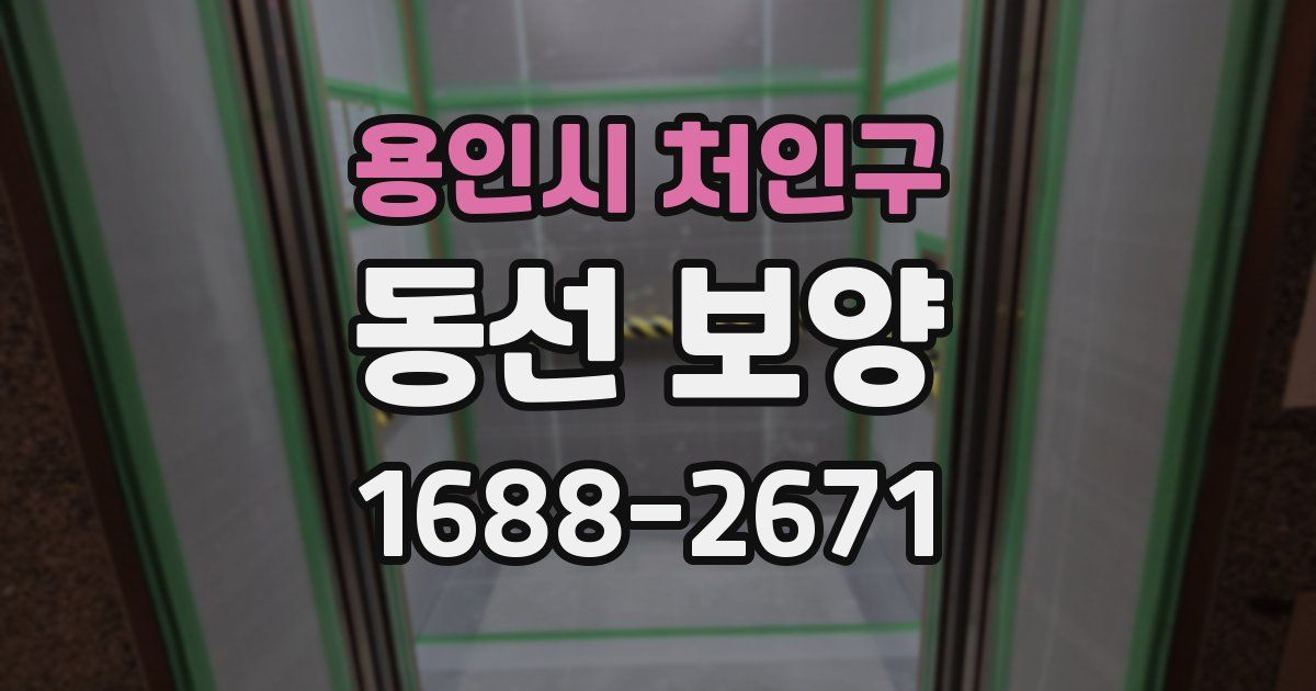용인시 처인구 동선 보양
