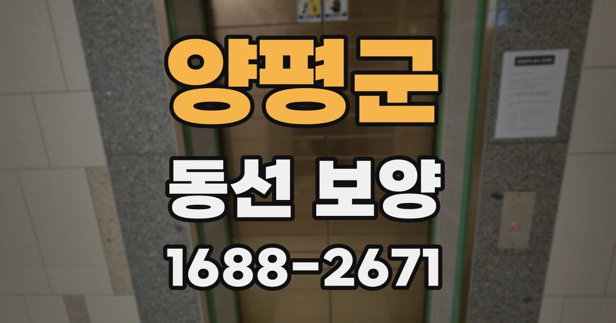 양평군 동선 보양