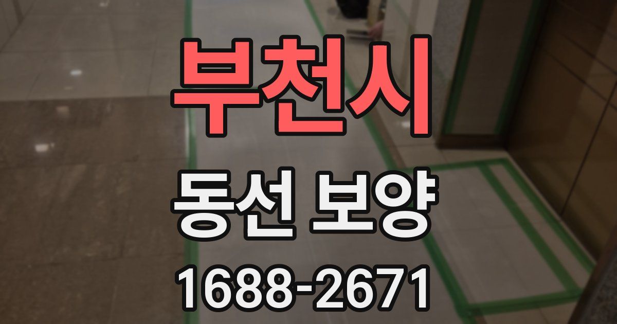 부천시 동선 보양