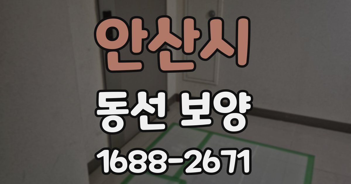 안산시 동선 보양