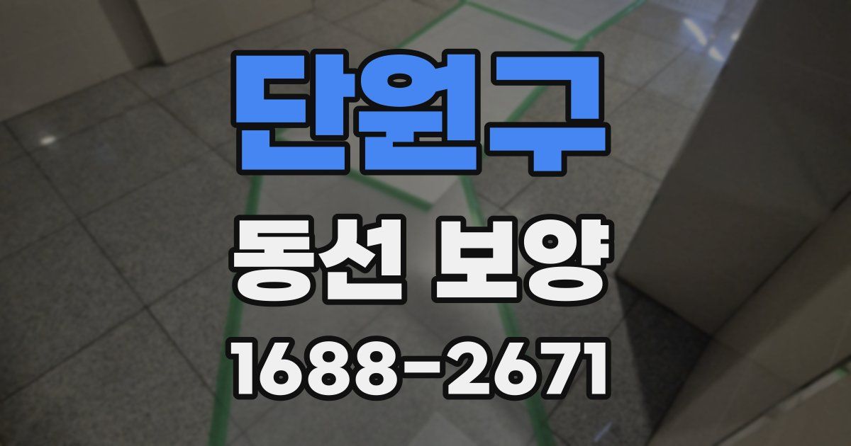 단원구 동선 보양