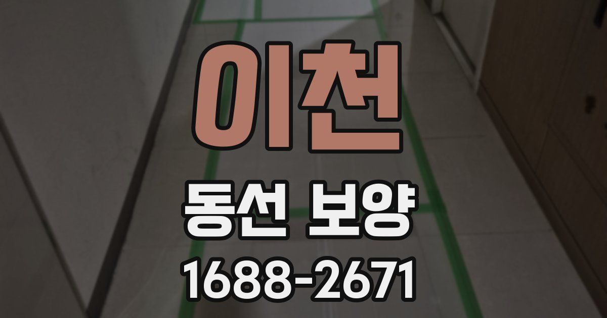 이천 동선 보양