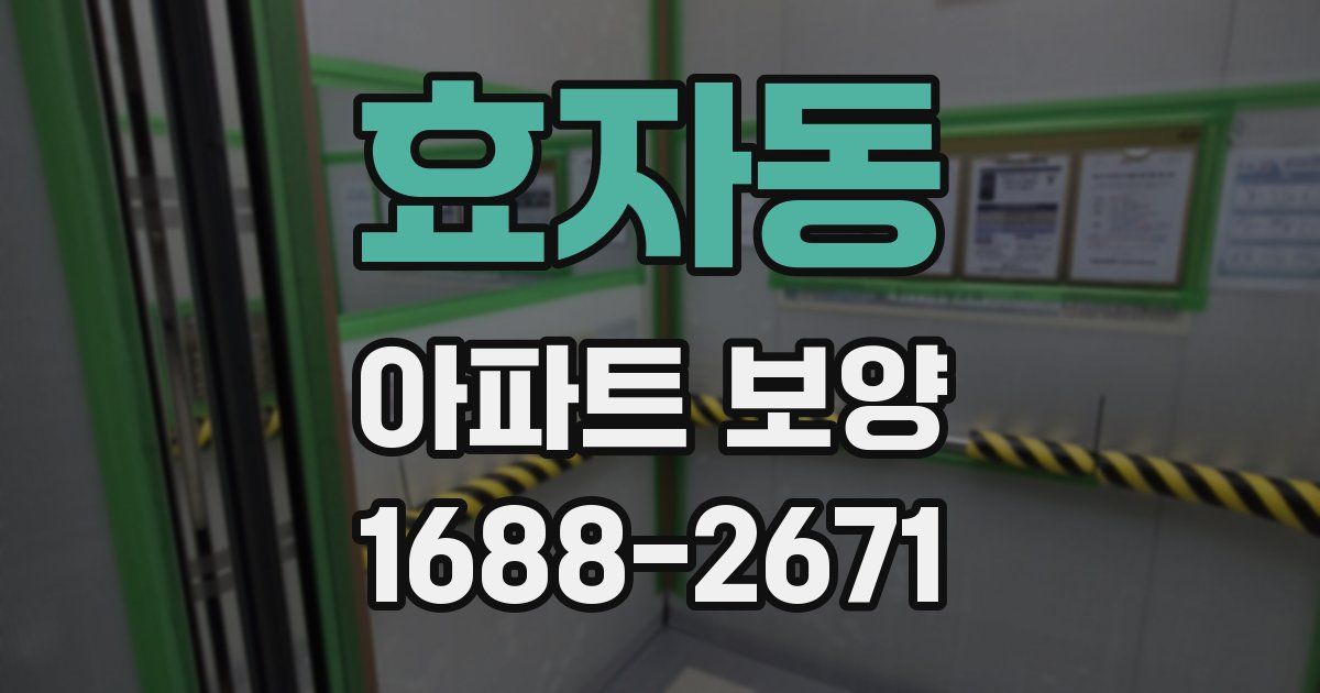 효자동 아파트 보양