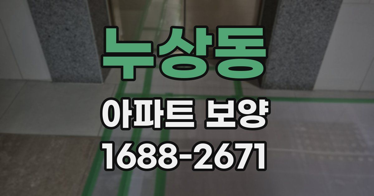 누상동 아파트 보양