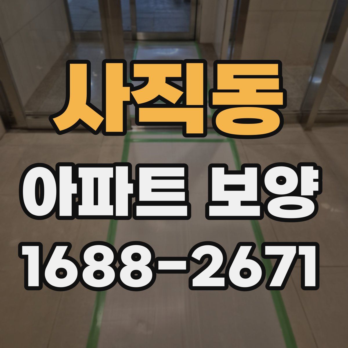 사직동 아파트 보양