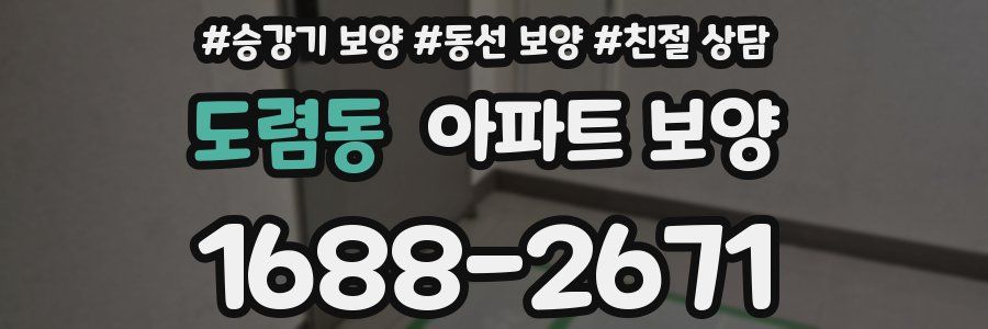 도렴동 아파트 보양