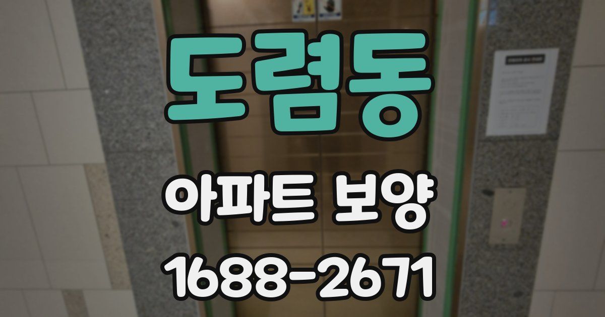 도렴동 아파트 보양