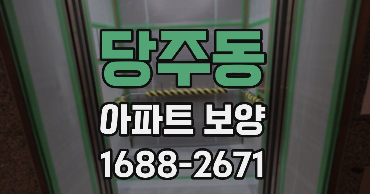 당주동 아파트 보양