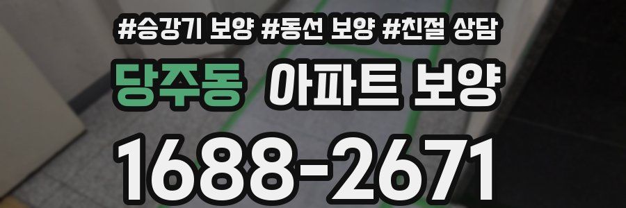 당주동 아파트 보양