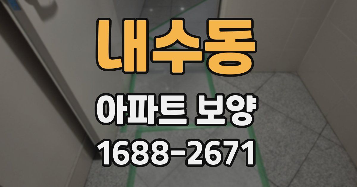 내수동 아파트 보양