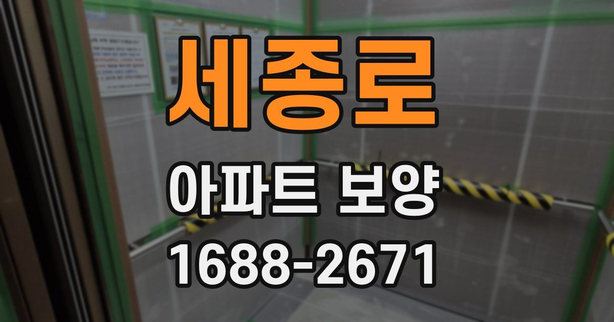 세종로 아파트 보양