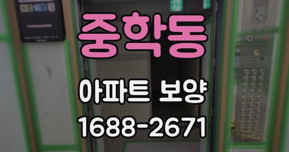 중학동 아파트 보양