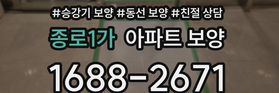 종로1가 아파트 보양