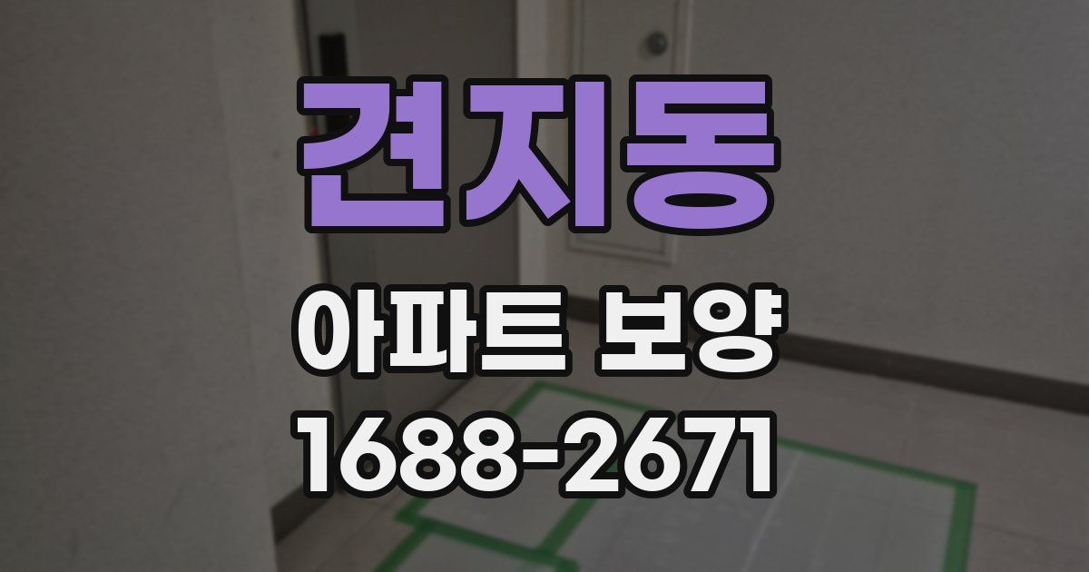 견지동 아파트 보양
