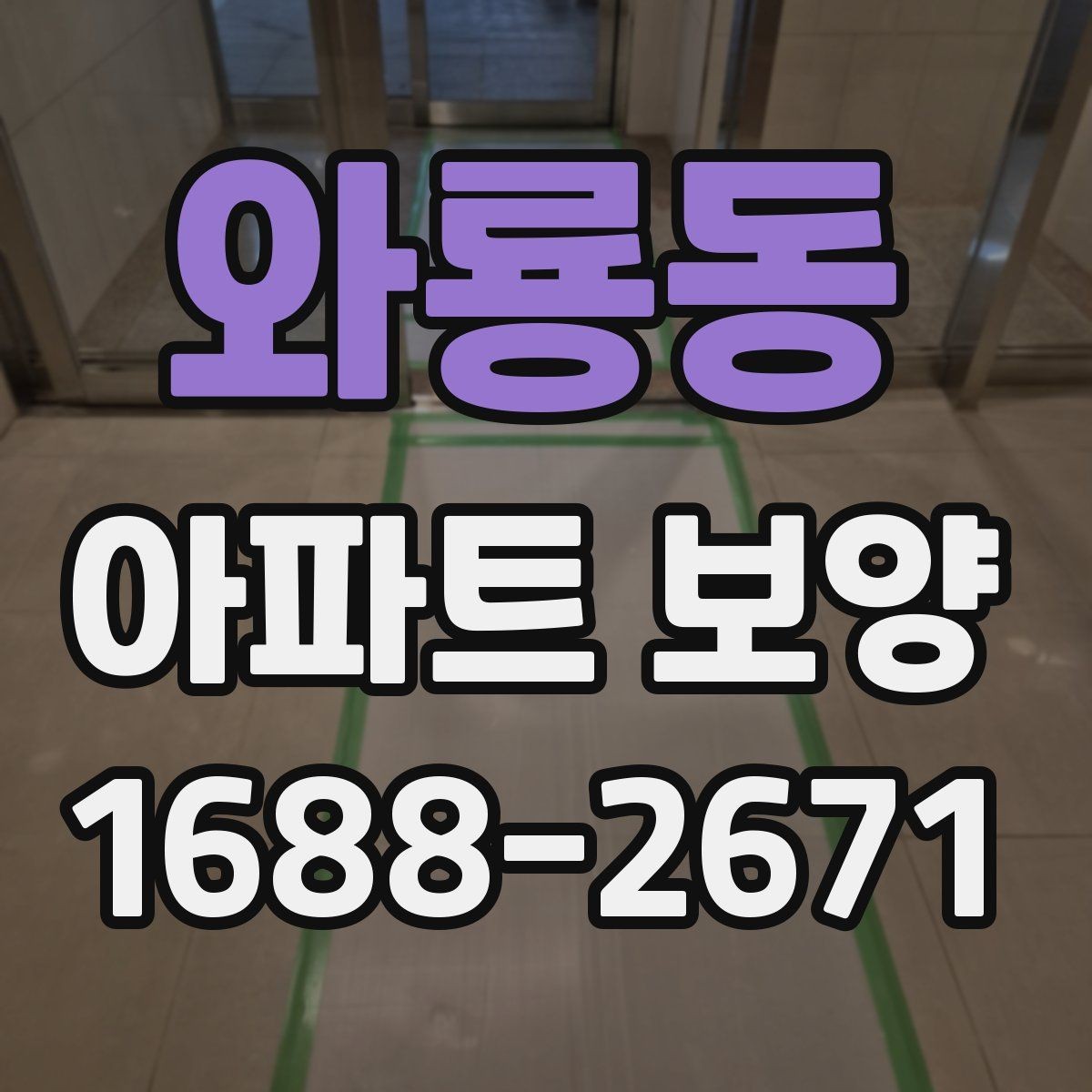 와룡동 아파트 보양 자주 묻는 질문과 기본 확인 사항