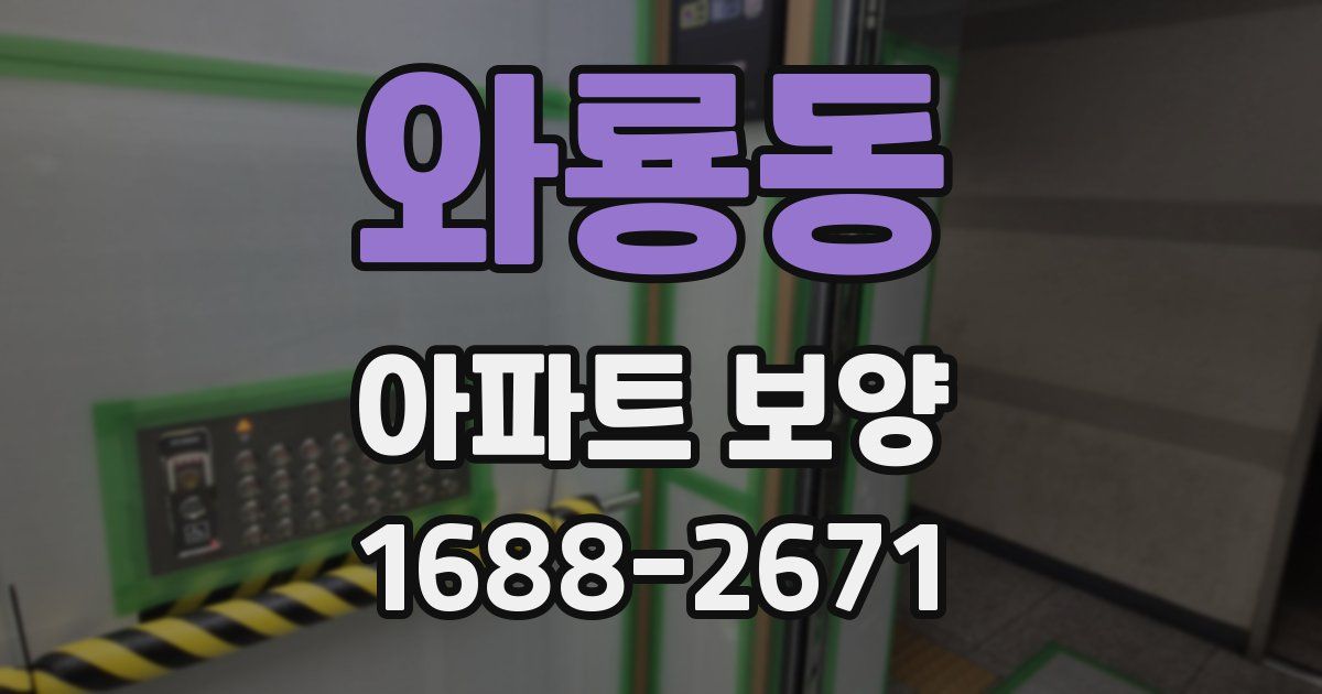 와룡동 아파트 보양
