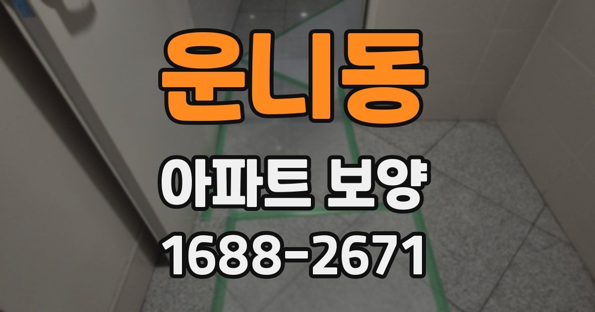 운니동 아파트 보양