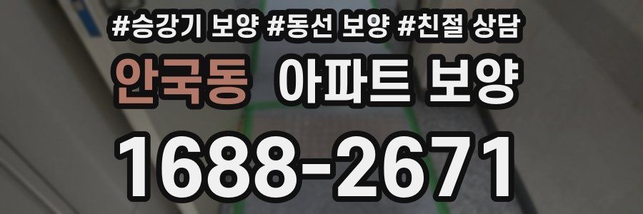 안국동 아파트 보양