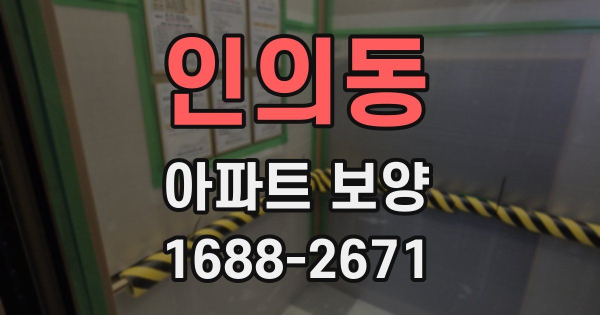 인의동 아파트 보양
