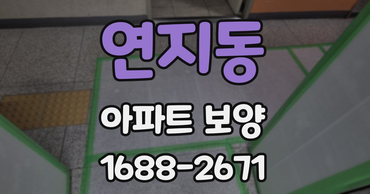 연지동 아파트 보양