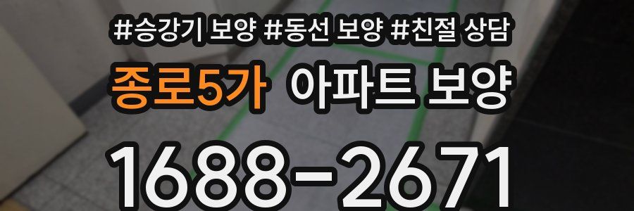 종로5가 아파트 보양