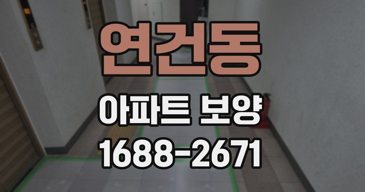 연건동 아파트 보양