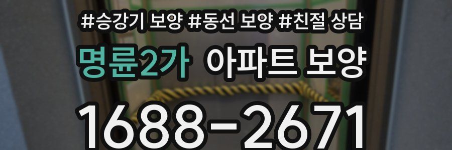 명륜2가 아파트 보양