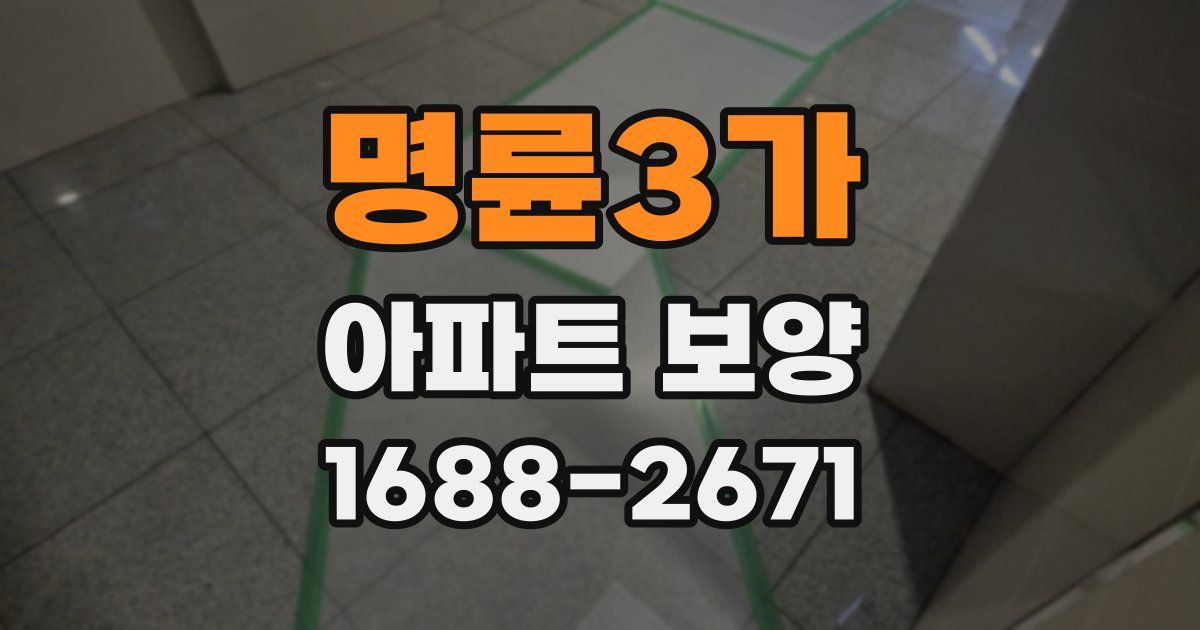 명륜3가 아파트 보양