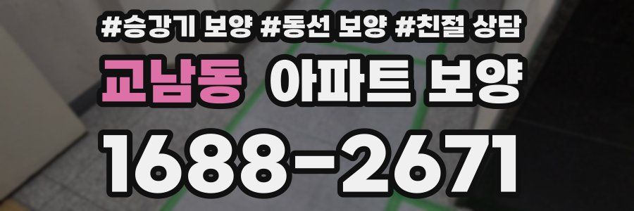 교남동 아파트 보양