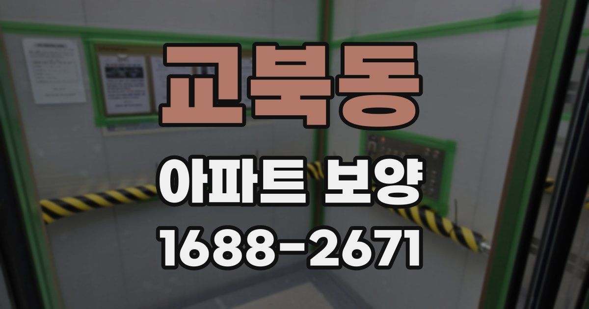 교북동 아파트 보양