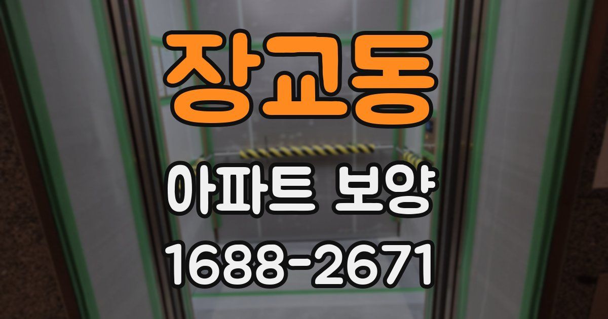 장교동 아파트 보양