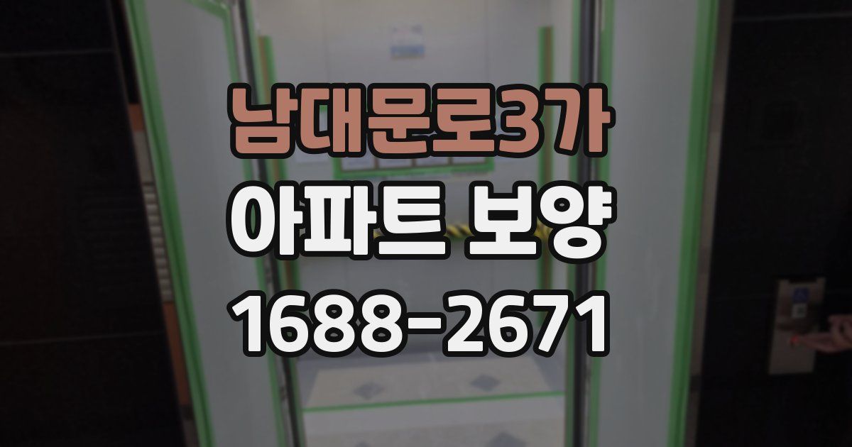 남대문로3가 아파트 보양