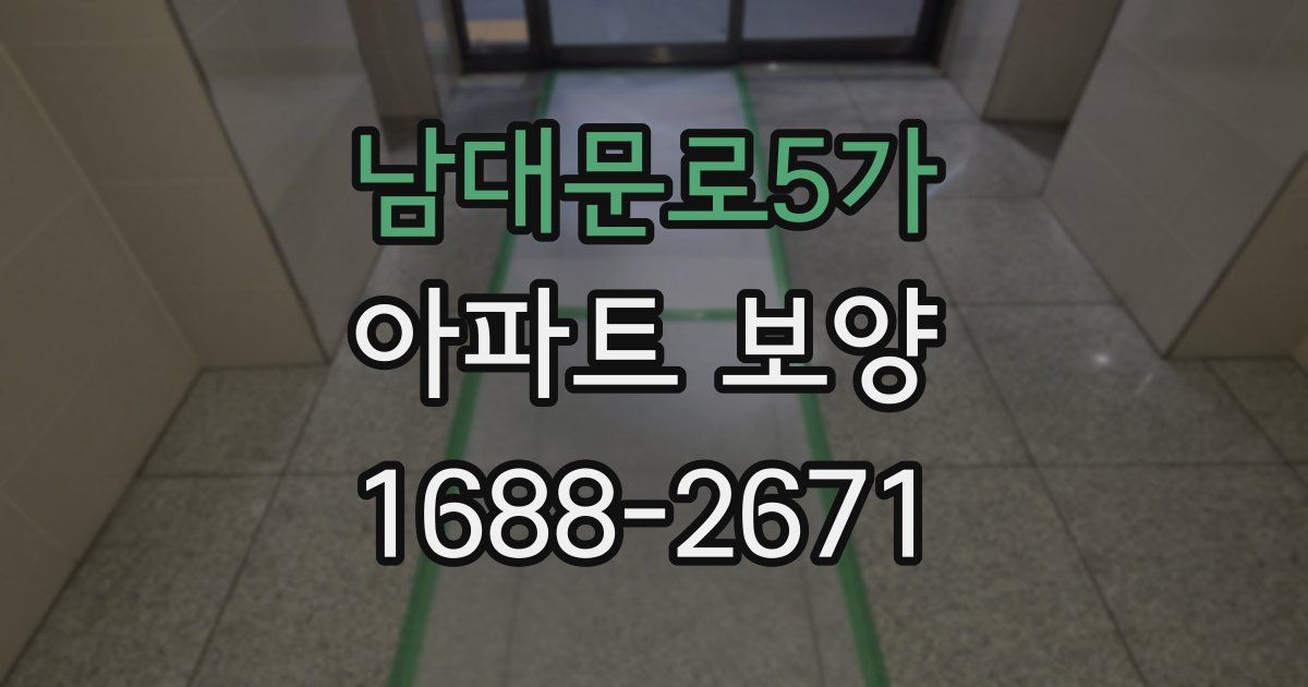 남대문로5가 아파트 보양
