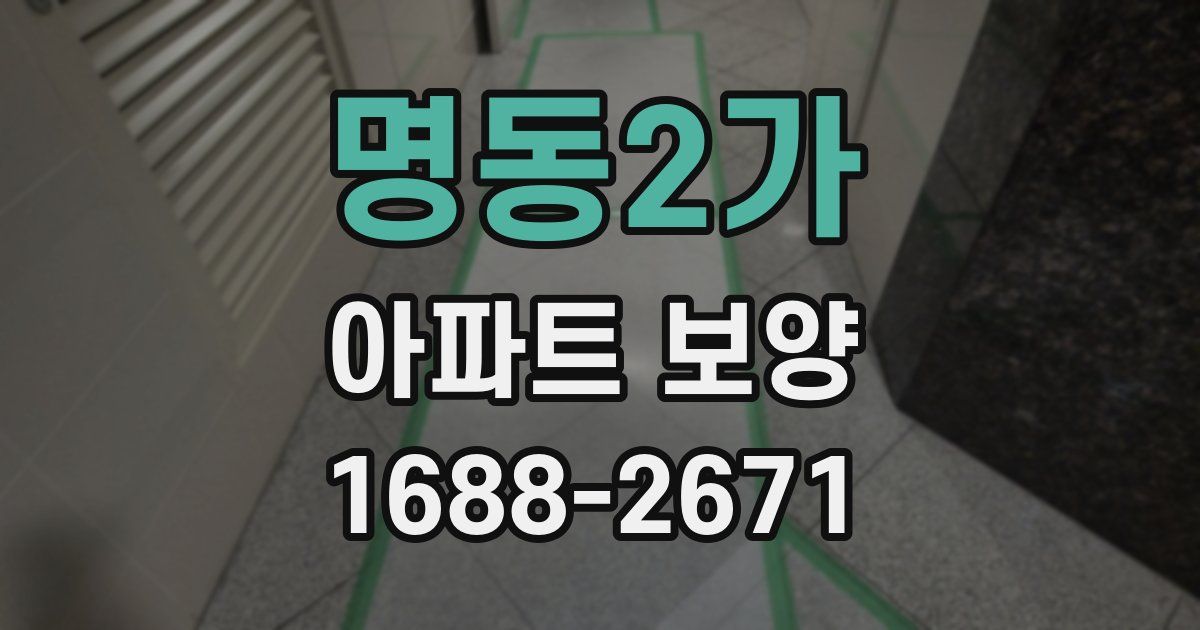 명동2가 아파트 보양