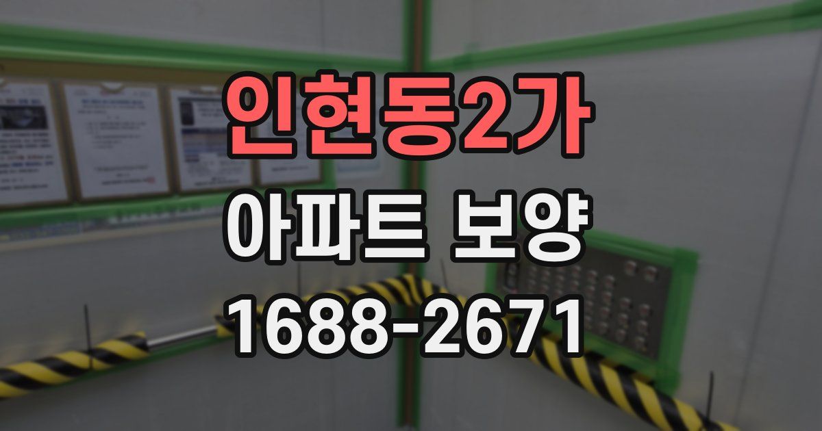 인현동2가 아파트 보양