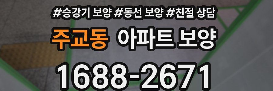 주교동 아파트 보양