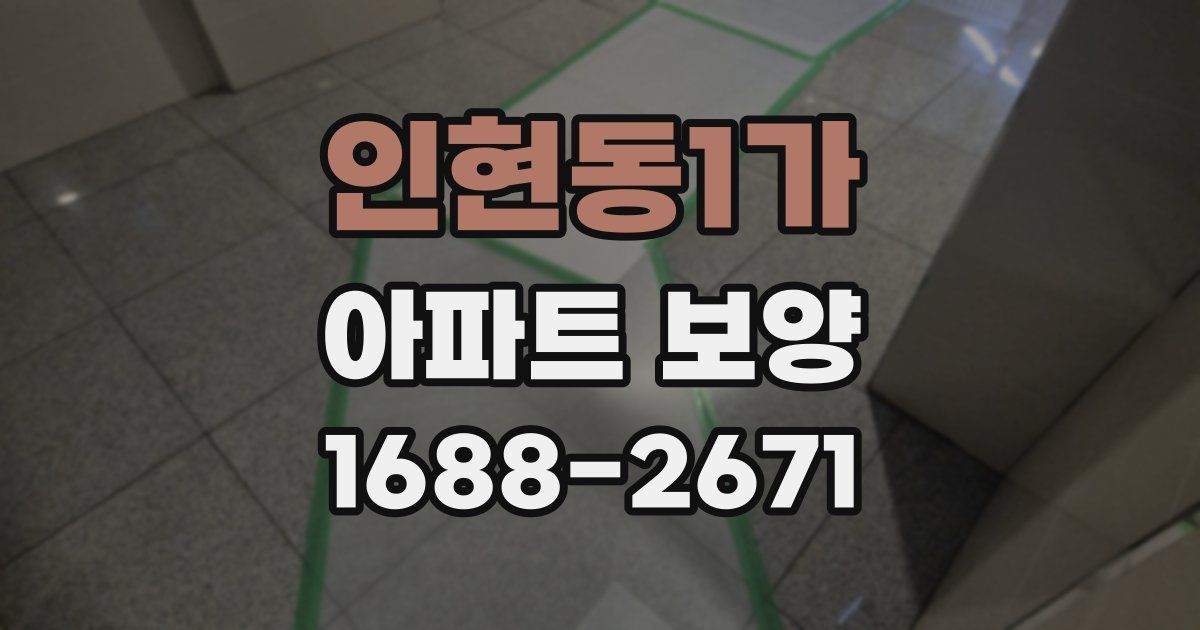 인현동1가 아파트 보양