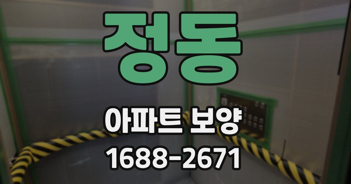 정동 아파트 보양