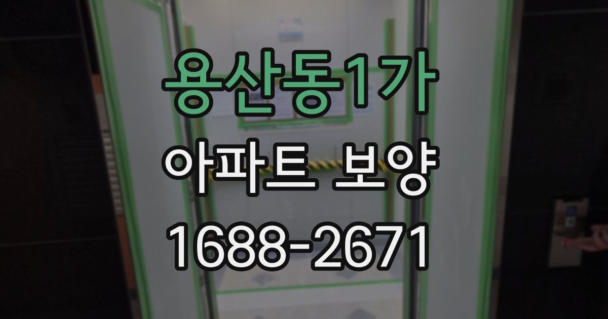 용산동1가 아파트 보양