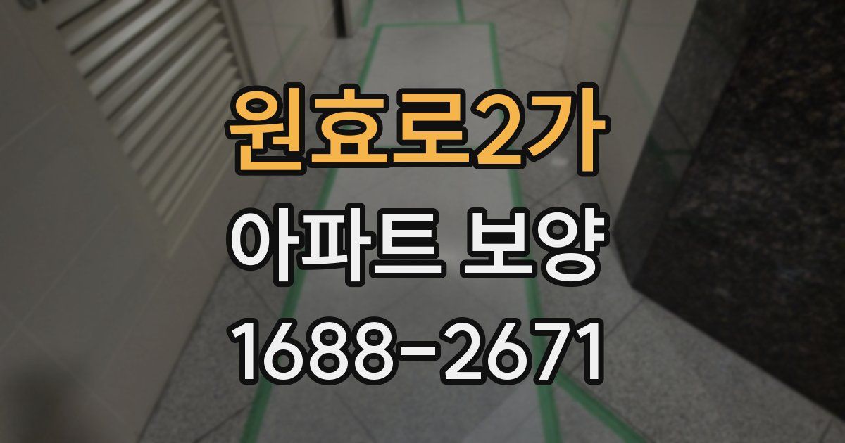 원효로2가 아파트 보양